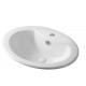 Lavabo Incasso Soprapiano in Ceramica Bianca mod. Anice Profondità 46 x Larghezza 56 cm