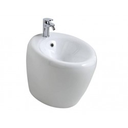 Bidet filo muro in ceramica bianco lucido modello Touch di GSG