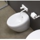 Bidet filo muro in ceramica bianco lucido modello Touch di GSG