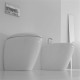 Sanitari Filo muro Vaso + Bidet in Ceramica Bianco Lucido modello Touch di GSG