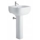 Lavabo Pozzi Ginori serie 500 su colonna Larghezza 52 Cm Con Piano Rubinetteria