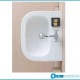 Lavabo Pozzi Ginori serie quinta su colonna Larghezza 65 Cm Con Piano Rubinetteria