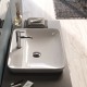 Lavabo Incasso Soprapiano rettangolare in Ceramica Bianca mod. Variant Profondità 42  x Larghezza 42 cm marca Rak ceramics