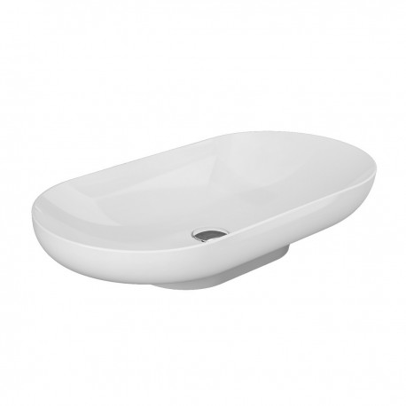 Lavabo d'appoggio in Ceramica Bianca mod. Des profondità 35 x larghezza 70 cm marca Rak ceramics