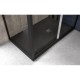 Box Doccia 70x120 cm. Scorrevole con Parete Fissa Cristallo 6 mm Altezza 195 cm Profilo Nero art. H85