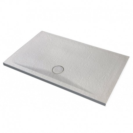 Piatto Doccia pietraceramica Azzurra 70x120 H. 4 cm. Bianco Opaco