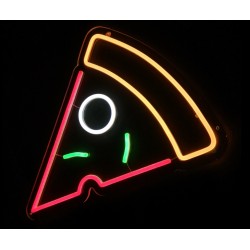 Icona - Pizza - su plexiglass trasparente da 3 mm. con fissaggio incluso