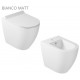 Vaso Filo muro senza brida art.7327MT + Bidet art.7328MT Bianco Matt Dream Galassia 