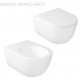 Vaso sospeso senza brida art.7334MT + Bidet art.7335MT Bianco Matt Dream Galassia 