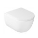 Vaso sospeso senza brida art.7334MT + Bidet art.7335MT Bianco Matt Dream Galassia 