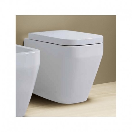 Vaso sott'acqua marca Isvea in ceramica bianco lucido + coprivaso a chiusura rallentata incluso