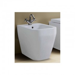 Bidet Filo muro modello sott'acqua marca Isvea in ceramica bianco lucido