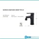 Miscelatore Bidet serie Black modello Rica in ottone rifinito nero opaco