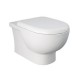 Sanitari sospesi Tonique con fissaggio nascosto di Rak Ceramics Vaso con tecnologia rimless + Bidet in Ceramica Bianco Lucido