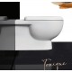 Vaso sospeso con fissaggio nascosto serie Tonique di Rak Ceramics con Tecnologia Rimless in ceramica bianco lucido