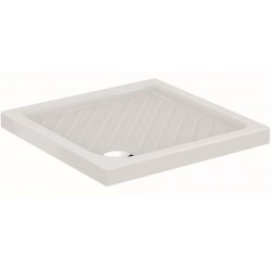 Piatto doccia 90x90 altezza 7 cm. quadrato in ceramica bianco + Piletta Sifonata marca ceramica dolomite modello gemma 2