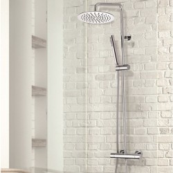 Colonna doccia con doccino e miscelatore e con flessibile cromato - Tetis di Bossini cod.L10146