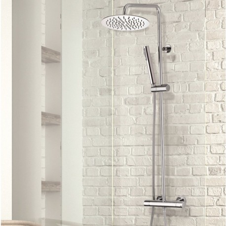 Colonna doccia con doccino e miscelatore e con flessibile cromato - Tetis di Bossini cod.L10146
