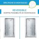 Box Doccia ad Apertura a Libro Altezza 195 cm Cristallo 6 mm Trasparente Profilo Cromo art. H31