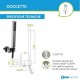 Composizione doccia Paffoni Tango con Soffione Quadro, miscelatore con deviatore cod. TA 018 e set duplex