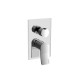 Composizione doccia Paffoni Tilt con Soffione Quadro 30x30 cm., miscelatore con deviatore cod. TI 018 e set duplex