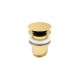 Piletta Click Clack UNIVERSALE In Ottone Dorato Con Tappo tondo da  1"1/4 per lavabo o bidet con troppo pieno