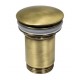 Piletta Click Clack UNIVERSALE In Ottone Bronzato Con Tappo tondo da  1"1/4 per lavabo o bidet con troppo pieno