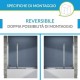 Parete Box Sopra Vasca Pieghevole a 2 ante Cristallo 4 mm Trasparente Larghezza 100 x Altezza 130 cm 