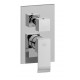 Composizione doccia Paffoni Level con Soffione Quadro 30x30 cm., miscelatore con deviatore cod. LES 018 e set duplex