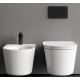 Vaso sospeso con fissaggio nascosto serie Valet di Rak Ceramics con Tecnologia Rimless in ceramica bianco lucido