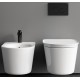 Bidet sospeso con fissaggio nascosto Valet di Rak Ceramics in ceramica bianco lucido