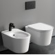 Sanitari sospesi Valet con fissaggio nascosto di Rak Ceramics Vaso con tecnologia rimless + Bidet in Ceramica Bianco Lucido