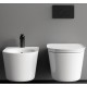 Sanitari sospesi Valet con fissaggio nascosto di Rak Ceramics Vaso con tecnologia rimless + Bidet in Ceramica Bianco Lucido