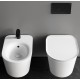 Sanitari sospesi Valet con fissaggio nascosto di Rak Ceramics Vaso con tecnologia rimless + Bidet in Ceramica Bianco Lucido