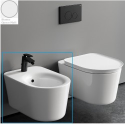 Bidet sospeso con fissaggio nascosto Valet di Rak Ceramics in ceramica bianco opaco