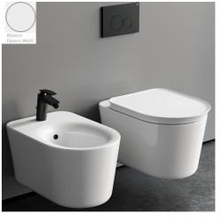 Sanitari sospesi Valet con fissaggio nascosto di Rak Ceramics Vaso con tecnologia rimless + Bidet in Ceramica Bianco opaco