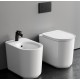 Bidet filomuro con fissaggio nascosto Valet di Rak Ceramics in ceramica bianco lucido