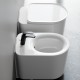 Sanitari Valet con fissaggio nascosto di Rak Ceramics Filomuro Vaso + Bidet in Ceramica Bianco Lucido