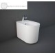 Bidet filomuro con fissaggio nascosto Valet di Rak Ceramics in ceramica bianco opaco