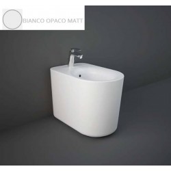 Bidet filomuro con fissaggio nascosto Valet di Rak Ceramics in ceramica bianco opaco