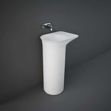 Lavabo autoportante free-standing 90h cm. Linea Valet di Rak Ceramics Bianco Opaco MATT art. VALFS5300500A