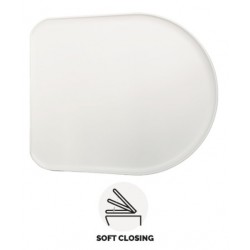 Sedile Wc Ceramica Rak per vaso valet in Termoindurente Bianco a chiusura soft-close