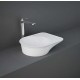 Lavabo d'appoggio da 48 cm installazione reversibile ripiano a destra o a sinistra senza foro per rubinetto bianco opaco MATT