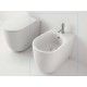 Bidet filomuro 55 cm. con fissaggio nascosto Nolita di Kerasan in ceramica bianco lucido cod. 532001