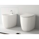 Bidet filomuro 55 cm. con fissaggio nascosto Nolita di Kerasan in ceramica bianco lucido cod. 532001