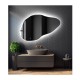 Su Misura Specchio Irregolare da Bagno Filo Lucido Retroilluminante led 20W art.1106 con pulsante touch integrato