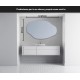 Su Misura Specchio Irregolare da Bagno Filo Lucido Retroilluminante led 20W art.2106 con pulsante touch integrato