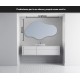 Su Misura Specchio Irregolare da Bagno Filo Lucido Retroilluminante led 20W art.1107 con pulsante touch integrato