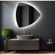 Su Misura Specchio Irregolare da Bagno Filo Lucido Retroilluminante led 20W art.3318 con pulsante touch integrato