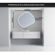 Specchio Irregolare da Bagno Filo Lucido con fascia sabbiata Retroilluminante led 20W art.4318 + pulsante touch integrato